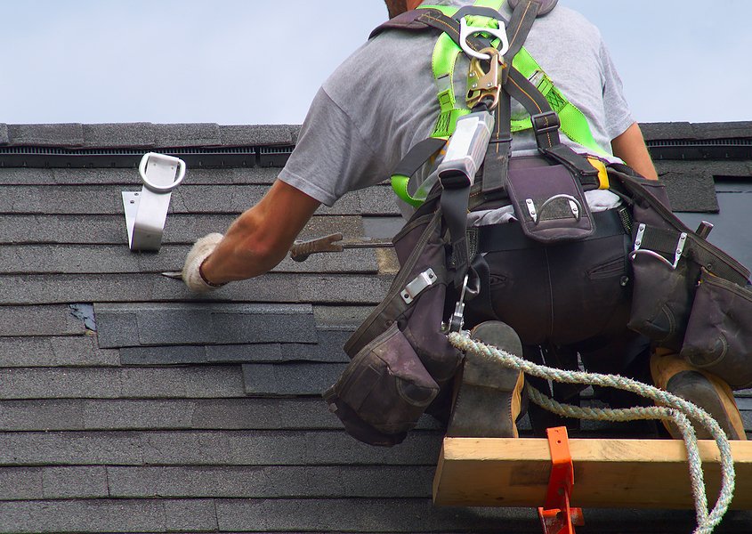 roof flashing repair work by local roofer Goshen specialist