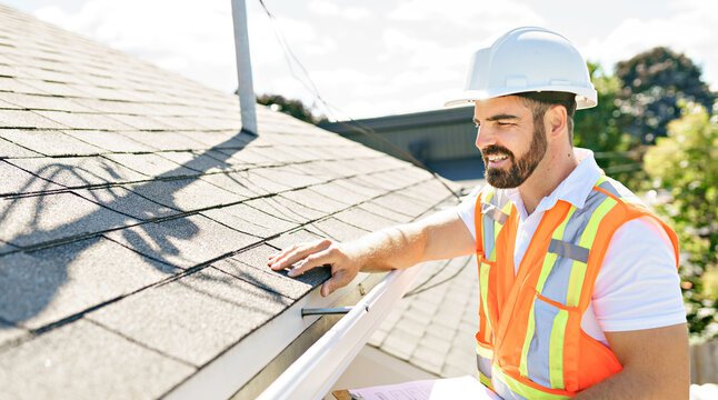 experienced roofing contractors installing asphalt shingles