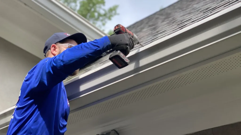 trusted gutter contractors working on Elkhart IN home